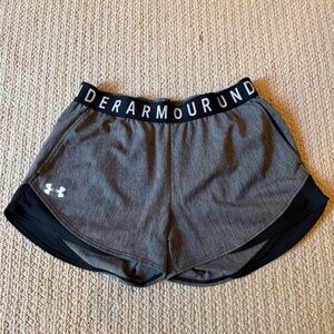 Under Armour Women's Black and Gray Shorts